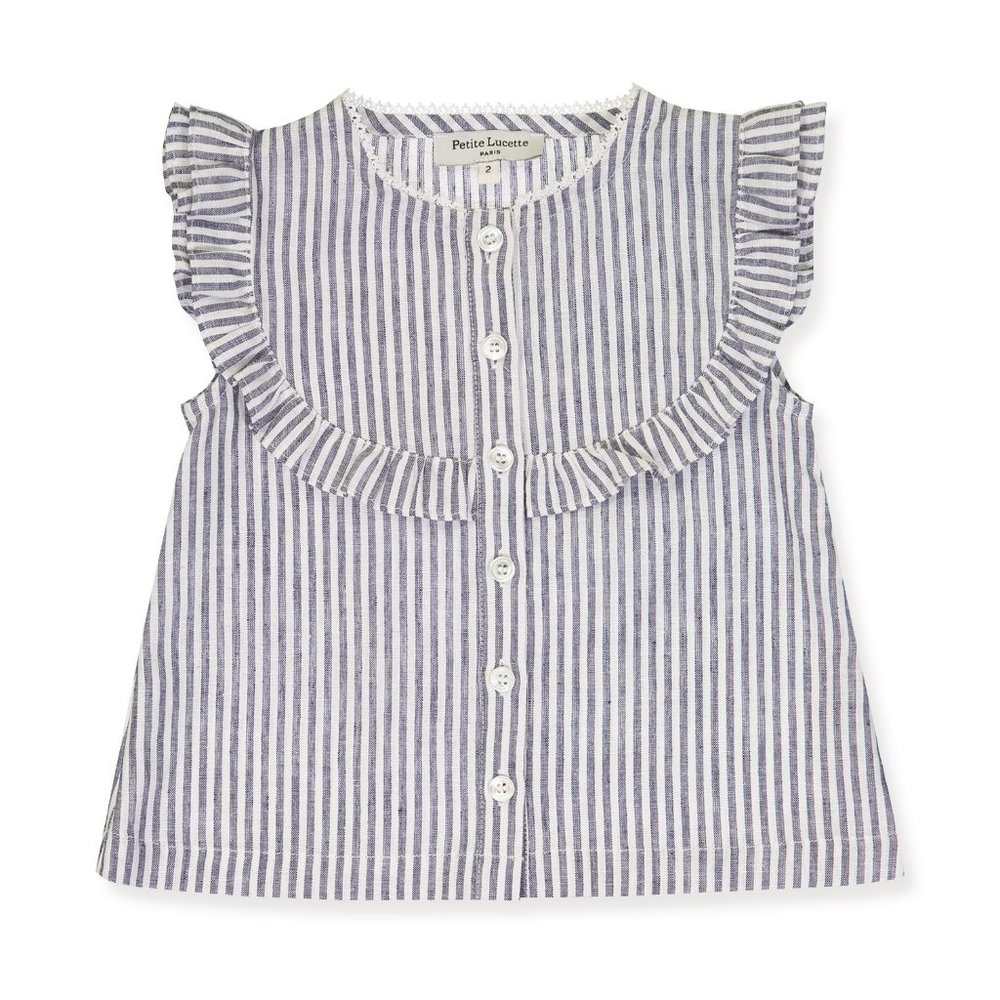 Blouse, Grey Stripes